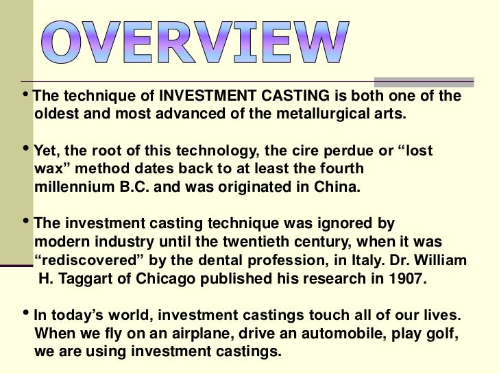 investment casting process