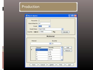 Foundry managent system 