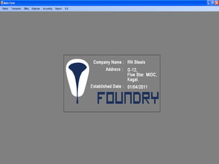Foundry managent system 