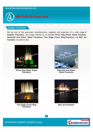 Brass Nozzle Dish Effect Fiberglass Water Fountain at best price in New  Delhi