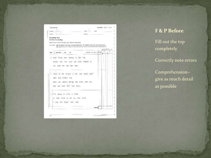 Fountas &amp; Pinnell Leveled Reading Passages Assessment