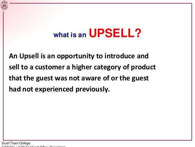 Front Office Upselling Training