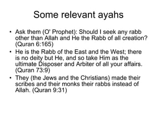 O Rabbs Four Basic Quranic Terms | PPT