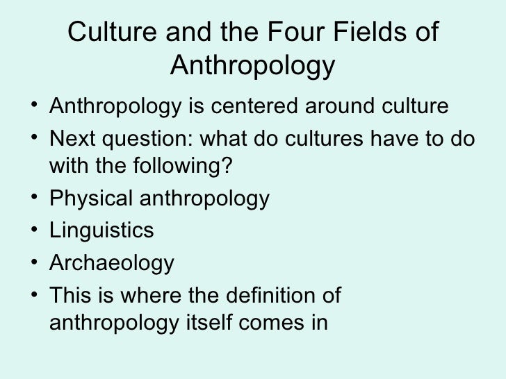 4 subdivisions of anthropology