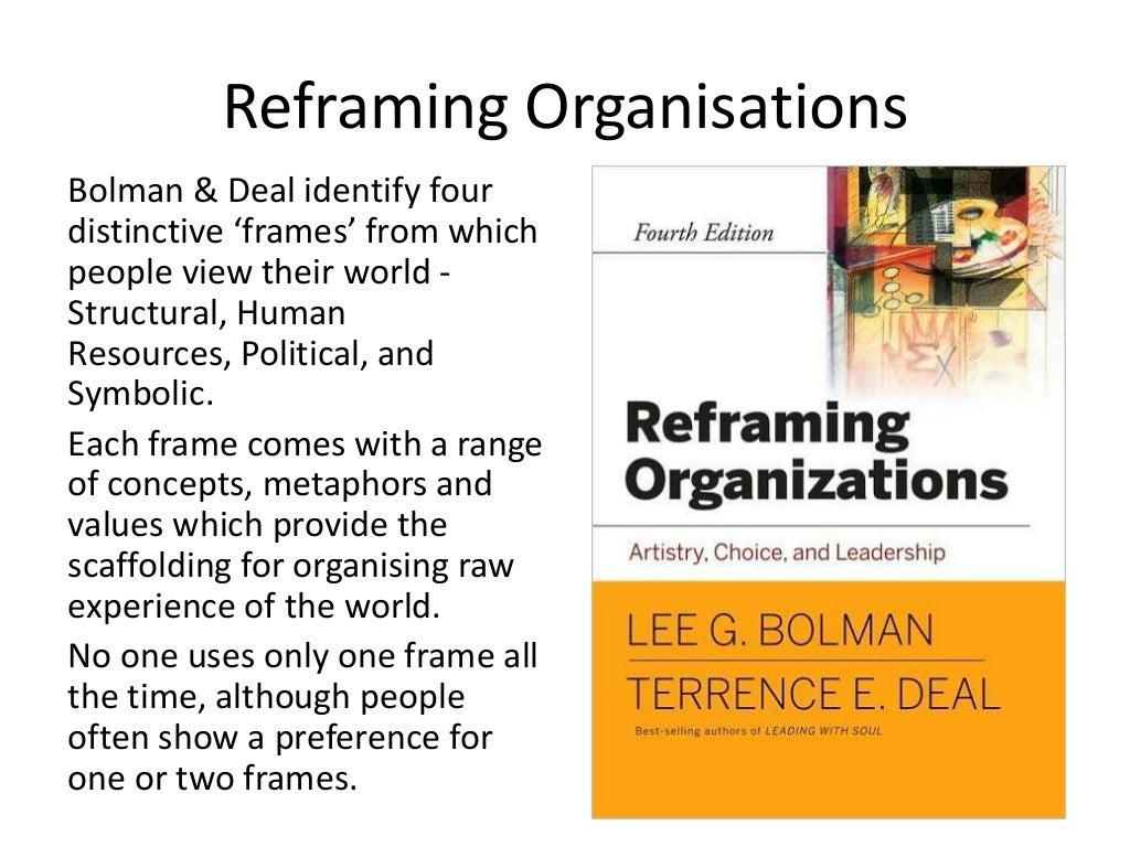 bolman deal reframing bolman deal reframing