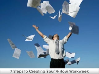 “7 Steps to Creating Your
4-Hour Workweek”
7 Steps to Creating Your 4-Hour Workweek
 