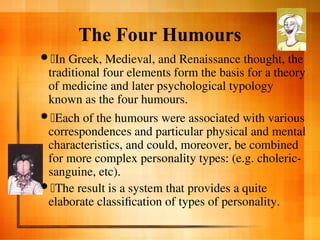 four-humours.ppt - human psychology course | PPT