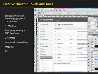 Four Roles For Digital Scholars