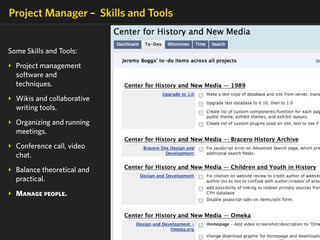 Four Roles For Digital Scholars