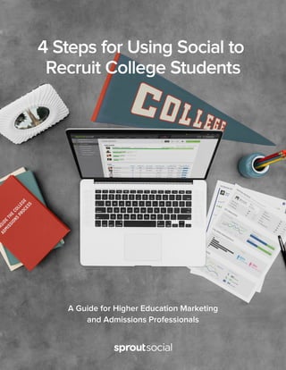 4 Steps for Using Social to
Recruit College Students
A Guide for Higher Education Marketing
and Admissions Professionals
 