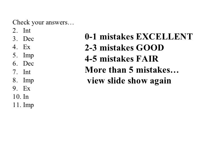 4 types of sentences