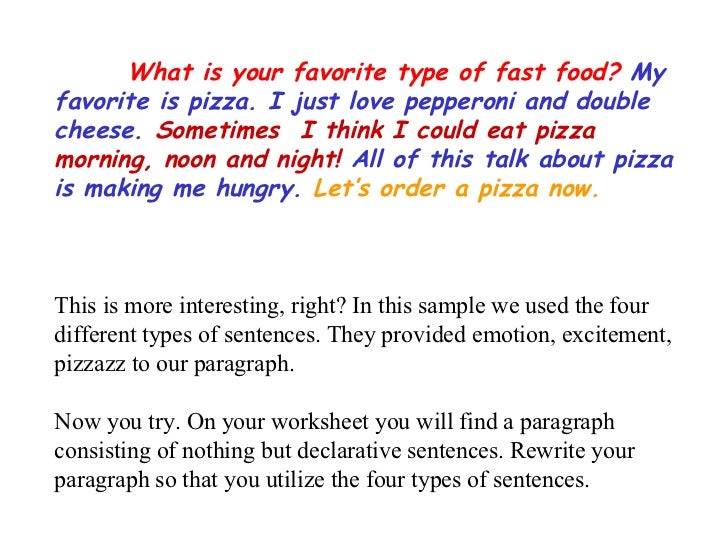 Descriptive essay on food