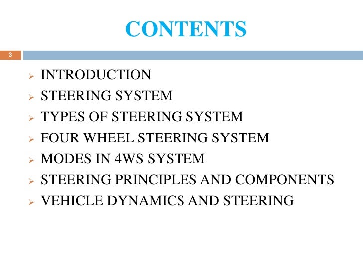 Four Wheel Steering System