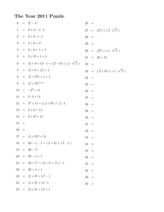 Four 4s solutions | PDF