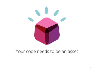 14
Your code needs to be an asset
 