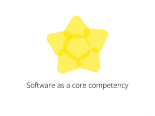 2
Software as a core competency
 