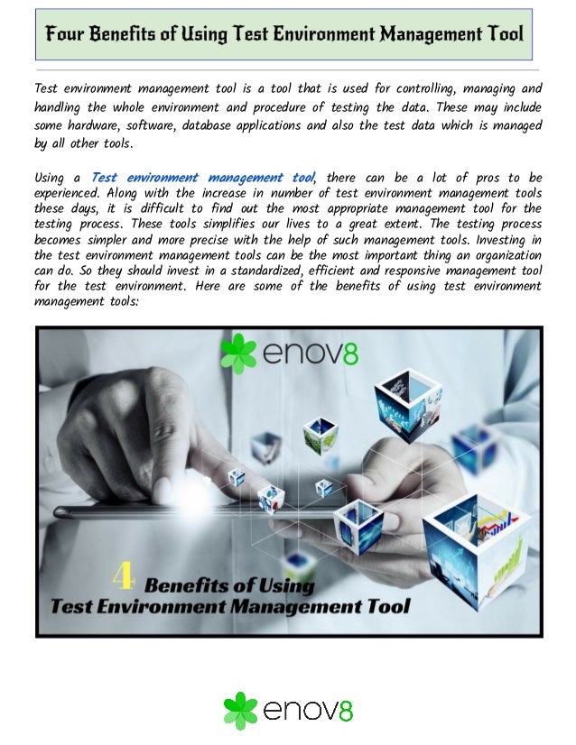 Four benefits of using test environment management toolFour Benefits of