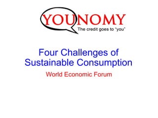 Four Challenges of Sustainable Consumption World Economic Forum 