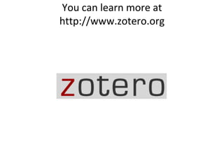 You can learn more at http://www.zotero.org