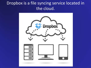 Dropbox is a file syncing service located in the cloud.