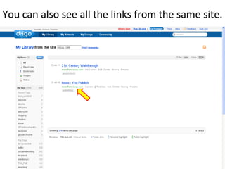 You can also see all the links from the same site.