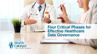 Four Critical Phases for
Effective Healthcare
Data Governance
 