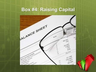 Box #4: Raising Capital
 