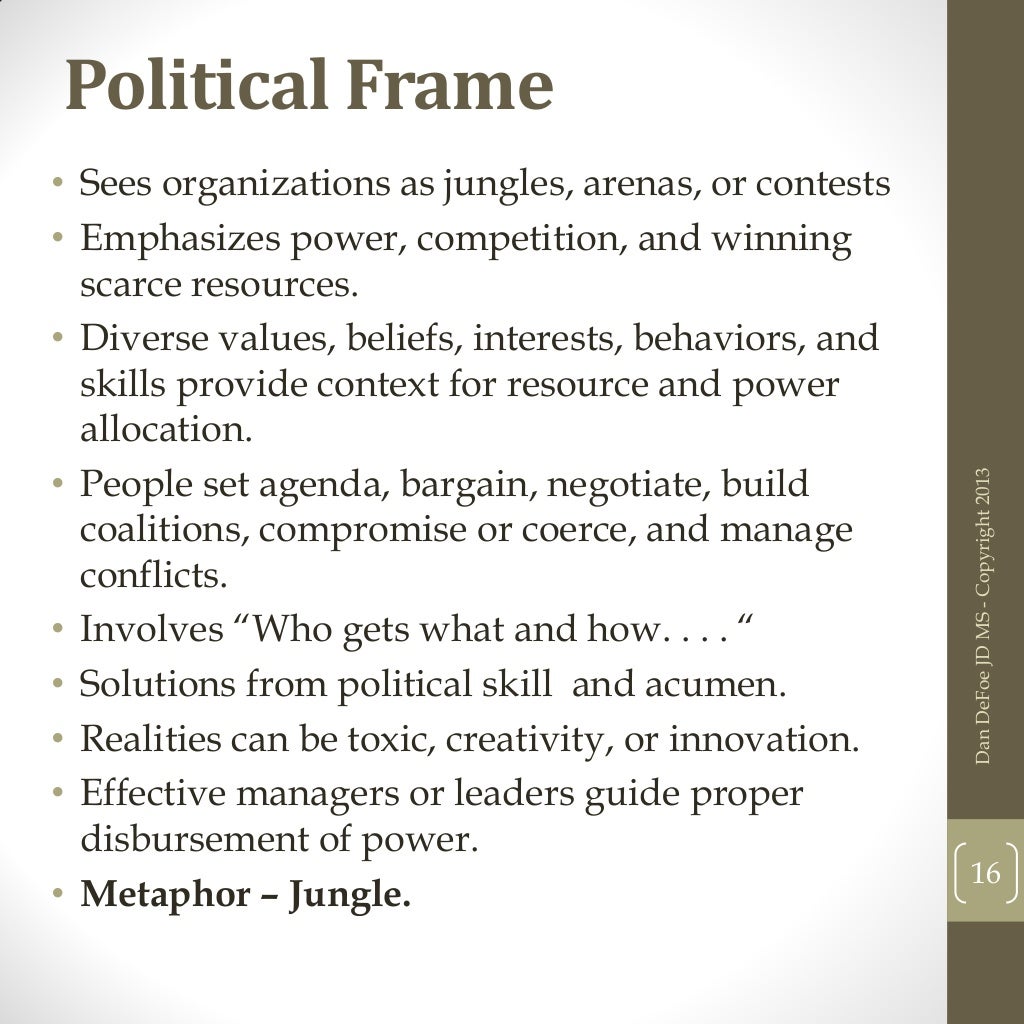 [Lawyers] Understanding Organizations Using the Four Frame Model A G…