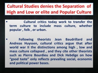 Four Goals of Cultural Studies | PPTX