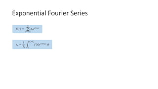 Exponential Fourier Series
 