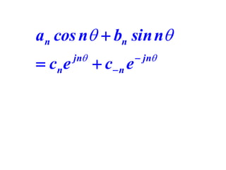 an cos n  bn sin n
 cn e

jn

 c n e

 jn

 