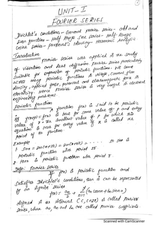 Fourier Series Notes.pdf FOURIER SERIES NOTES and exercise problems.pdf