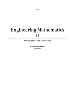 Fourier series and transforms | PDF