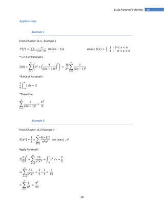 Fourier series and transforms | PDF
