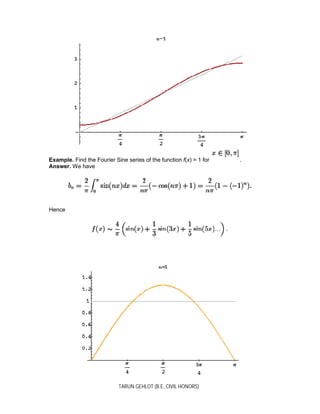 Fourier sine and cosine series | PDF