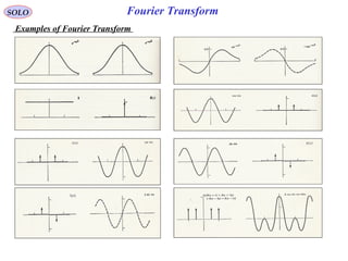 Fourier TransformSOLO
Examples of Fourier Transform
 