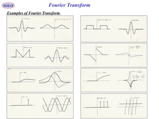 Fourier TransformSOLO
Examples of Fourier Transform
 