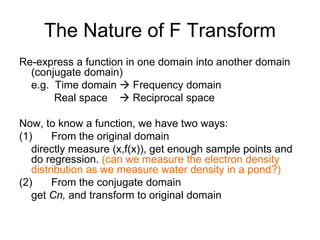 F Transform Fourier transform.ppt