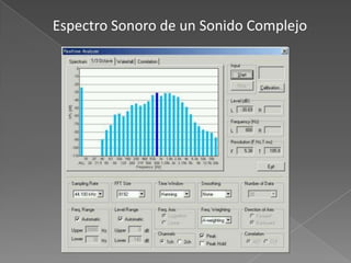 Espectro Sonoro de un Sonido Complejo
 