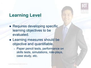 Four Levels Of Evaluation (Kirkpatrick Model) By Ravinder Tulsiani | PPTX