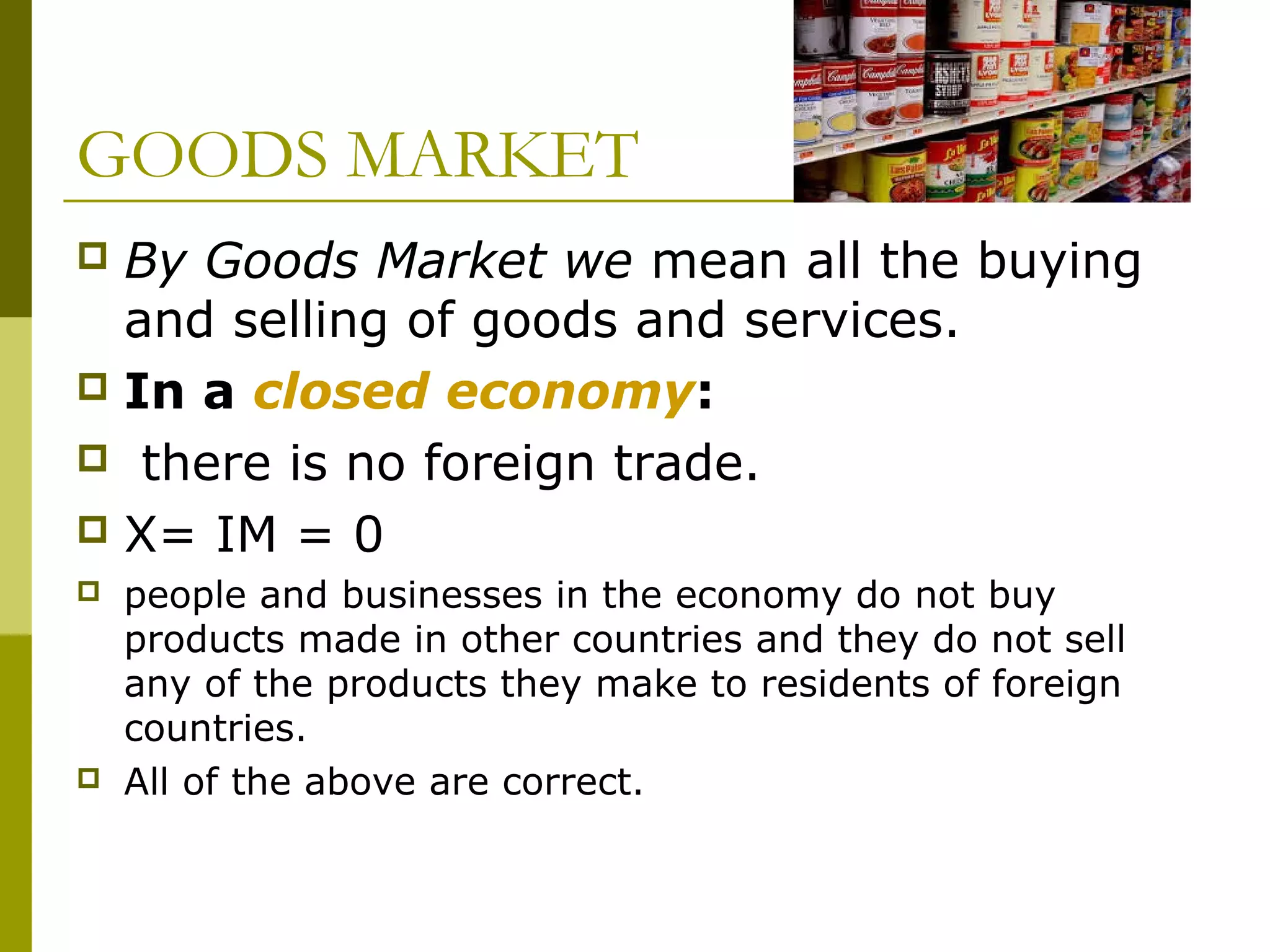 FOUR MARKETS IN MACROECONOMICS | PPT