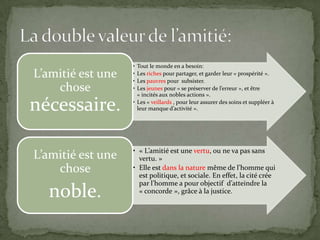 La double valeur de l’amitié: