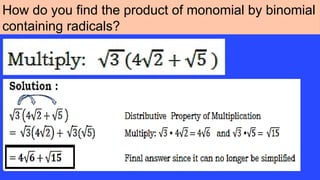 four OPERATIONS ON RADICALS expressions.pptx