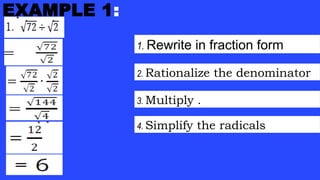 Radical 4 Math four OPERATIONS ON RADICALS expressions.pptx