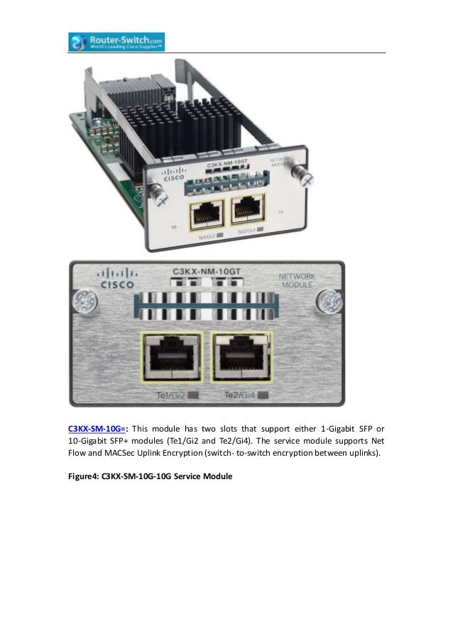 Four optional network modules for cisco catalyst switches