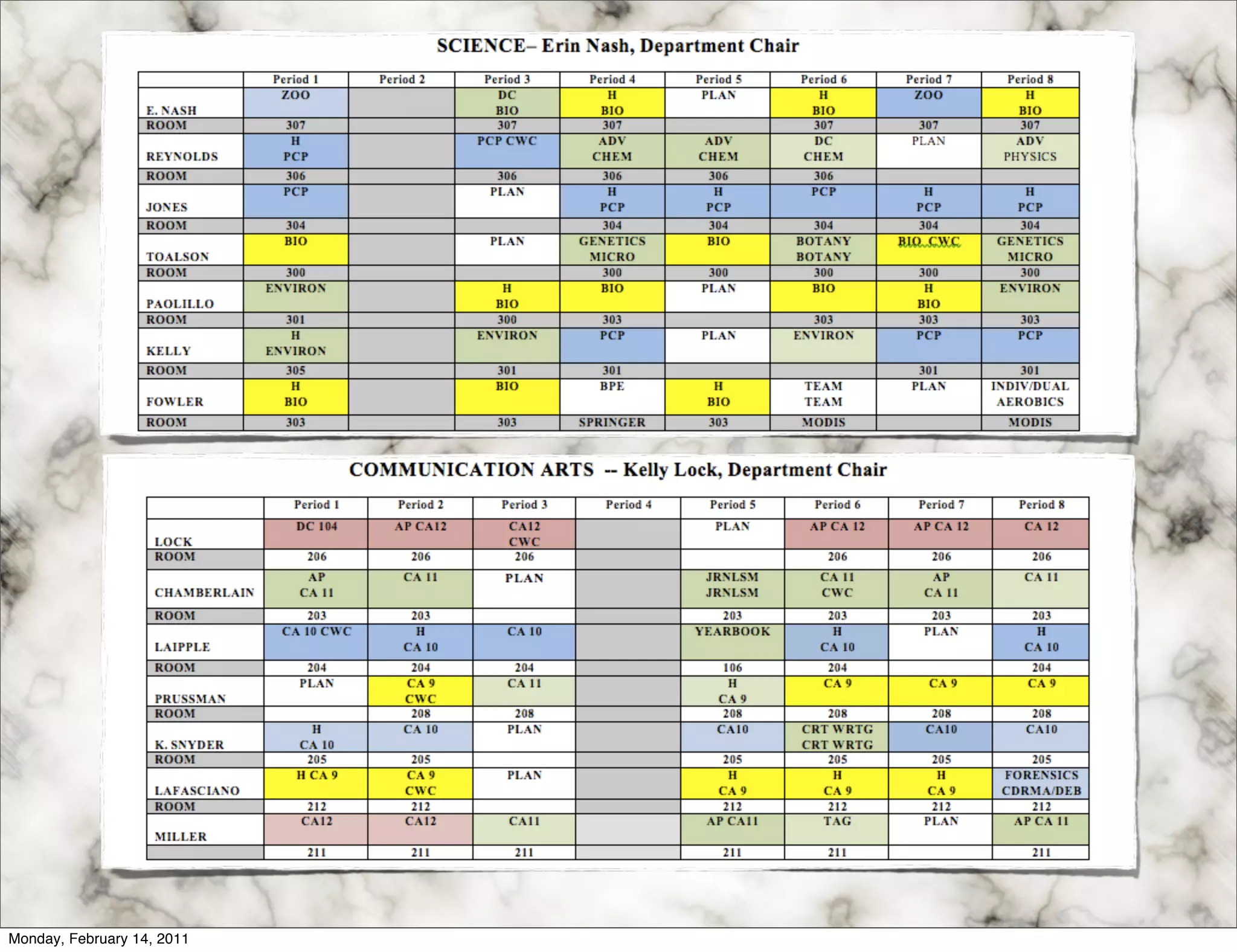 Monday, February 14, 2011
 