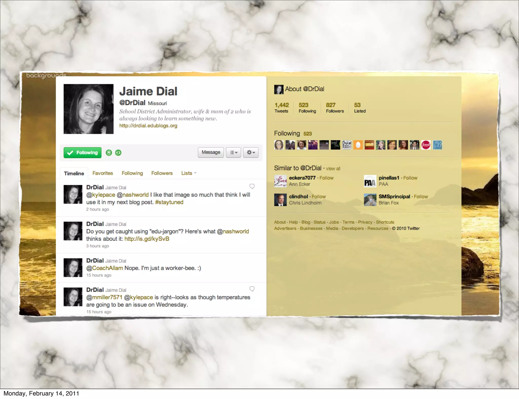 Monday, February 14, 2011
 