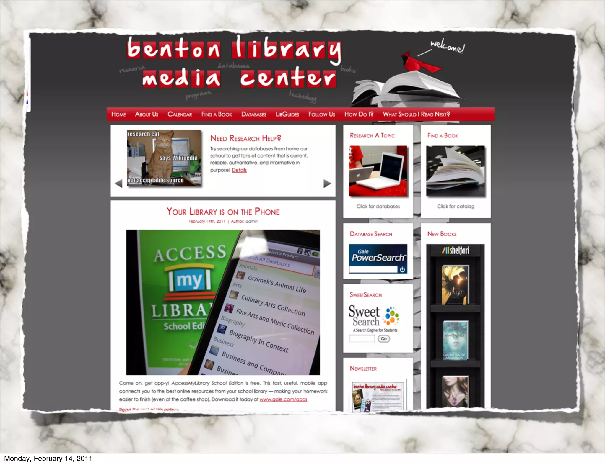 Monday, February 14, 2011
 