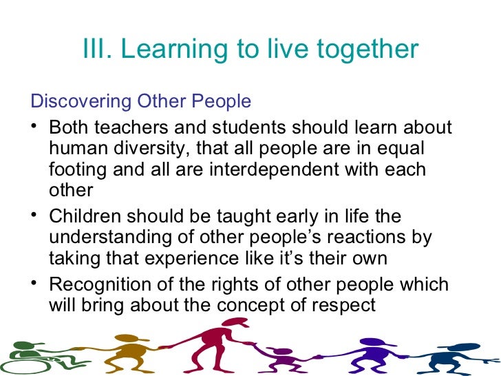 learning to live together pillar of education examples