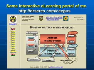 Some interactive eLearning portal  of  me http://drseres.com/ ceepus   